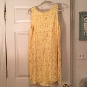 Max Studio Yellow lace dress XL